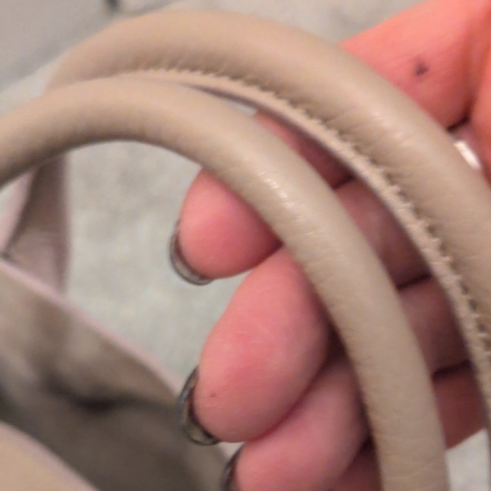 Cream Leather Women's Bag - Picture 11 of 14